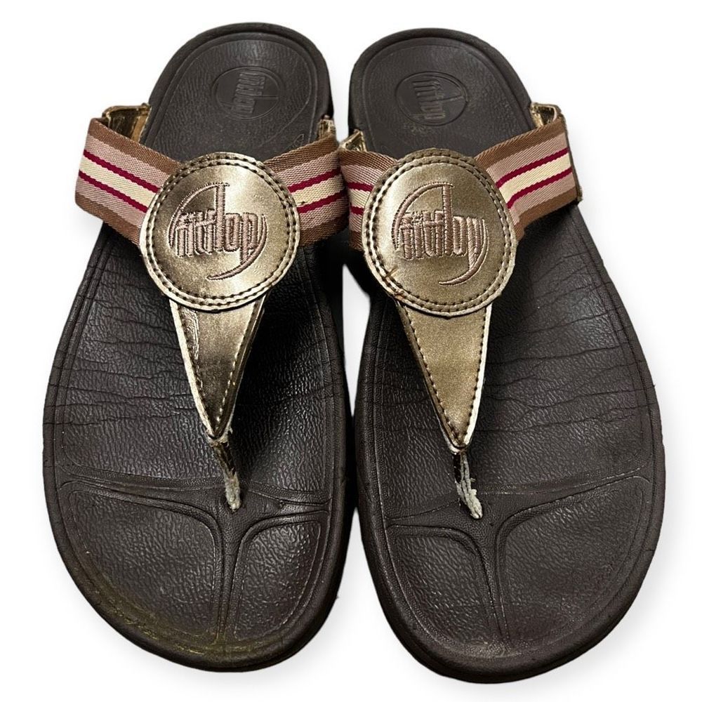 FitFlop Walkstar Stripes Gold Size 10